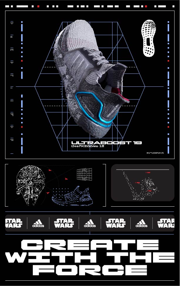 adidas X Star Wars Space Battle-Themed Pack (Ultraboost 19 Star Wars 2)