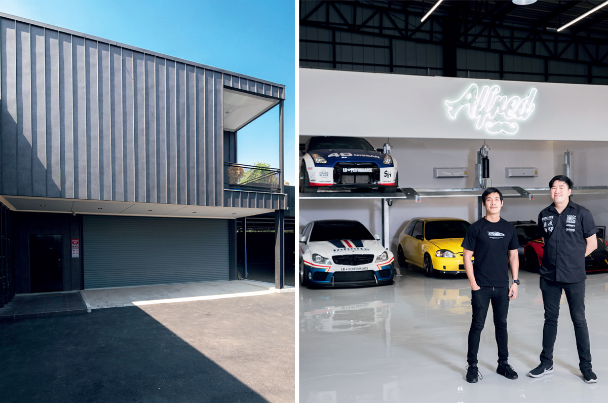 คุณนิว Project Leader และคุณโอ๊ต สถาปนิกผู้ออกแบบ Alfred Automotive Butler Service